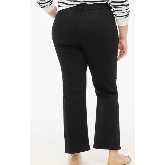 J. Crew Factory Flare Crop Black Jeans in All-Day Stretch Size 33 NWT - Picture 4 of 10